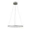 Lampa wisząca okrąg z kryształkami 50cm LED srebrny dekoracyjna w nowoczesnym stylu zmiana barwy światła Barlo PND-34526-M-SILV Italux
